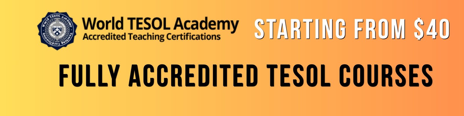 World TESOL Academy accredited TESOL courses from $40